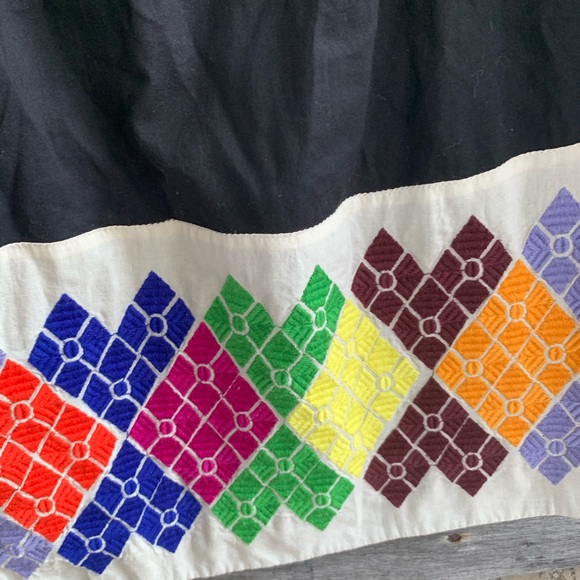 Anthropologie Floreat Black Skirt with Embroidery - Picture 2 of 6